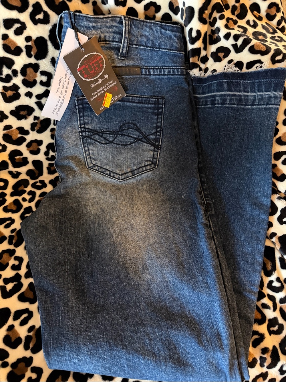 Cowgirl Tuff Men's Dark Blue Relaxed Fit Jeans